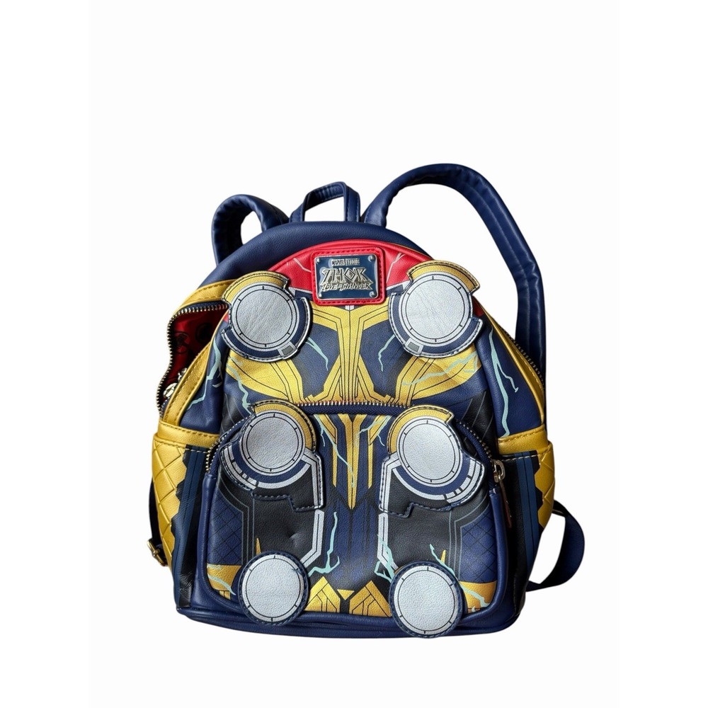 10" Loungefly Marvel Thor Kids Double Strap Shoulder School Backpack Bag